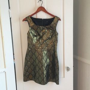 Fully lined gold dress by Next